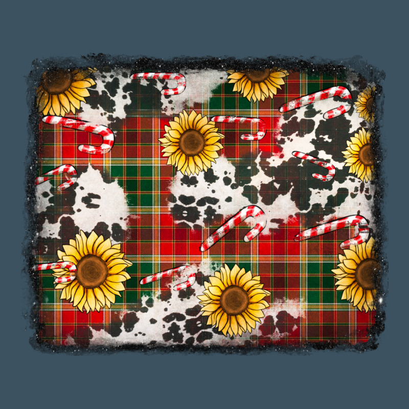 Cowhide Sunflowers Candy Canes Christmas Background Urban Heavy Tee by Jasminsmagicworld | Teevron
