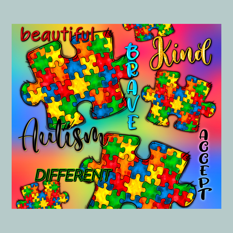 Autism Puzzle Piece Heavy Core Tee by CowGirlArtShop | Teevron