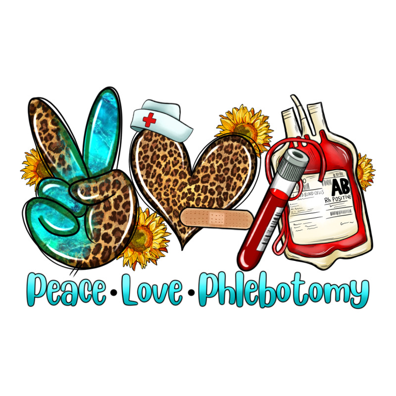 Peace Love Phlebotomy Premium Tee by OliviaCreatesArt | Teevron