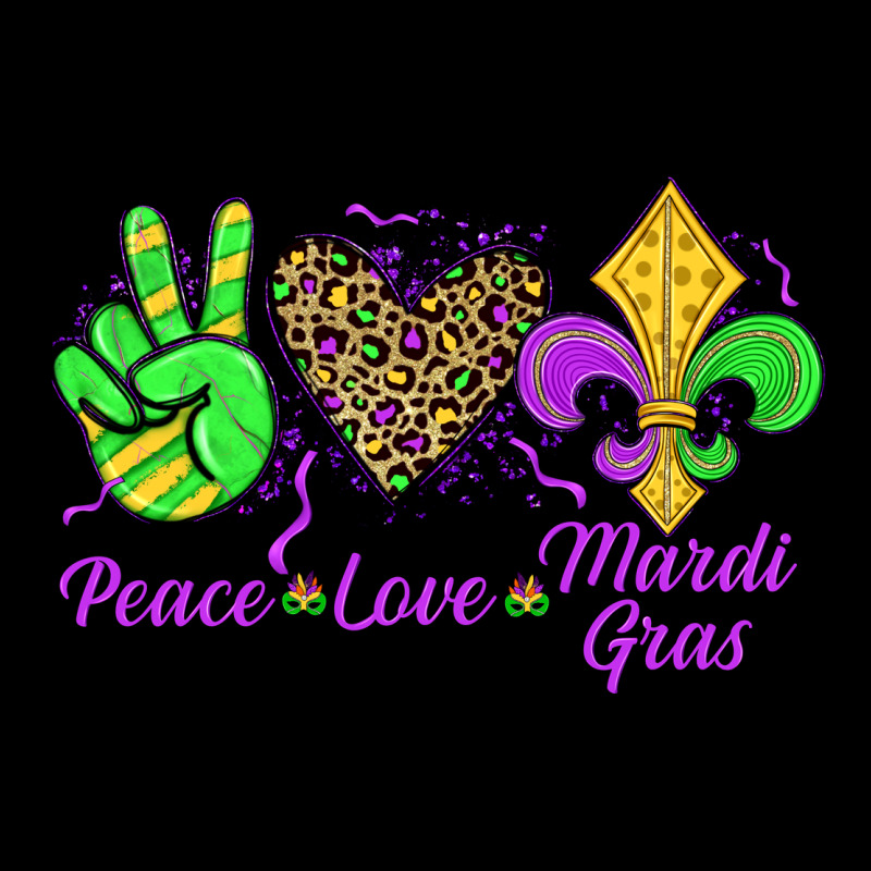 Peace Love Mardi Gras Heavyweight Sweatshirt by JahusDesignShop | Teevron