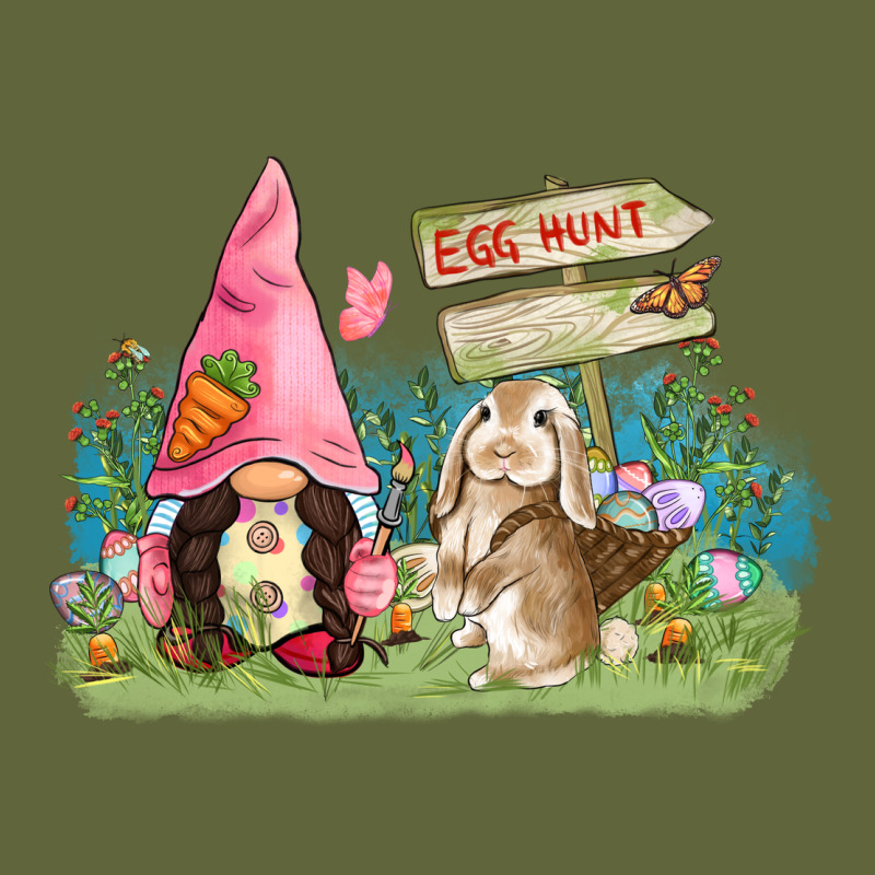 Easter Gnome And Rabbit Egg Hunt  Easter Day Classic Tee by CowGirlArtShop | Teevron