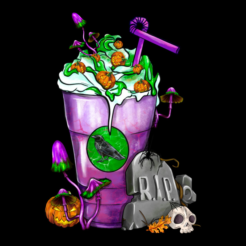 Halloween Cold Drink Frappe With Tombstone Ladies Tee by FaDigitalArtStudio | Teevron
