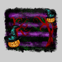 Halloween Witch Hat Backround Premium Tee | Teevron