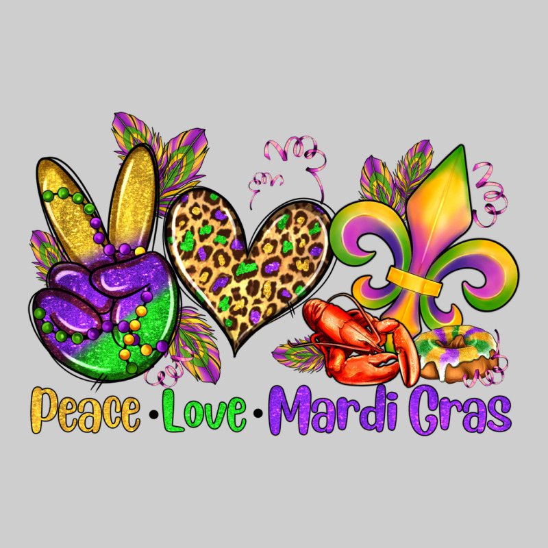 Peace Love Mardi Gras Olivia Premium Tee by OliviaCreatesArt | Teevron