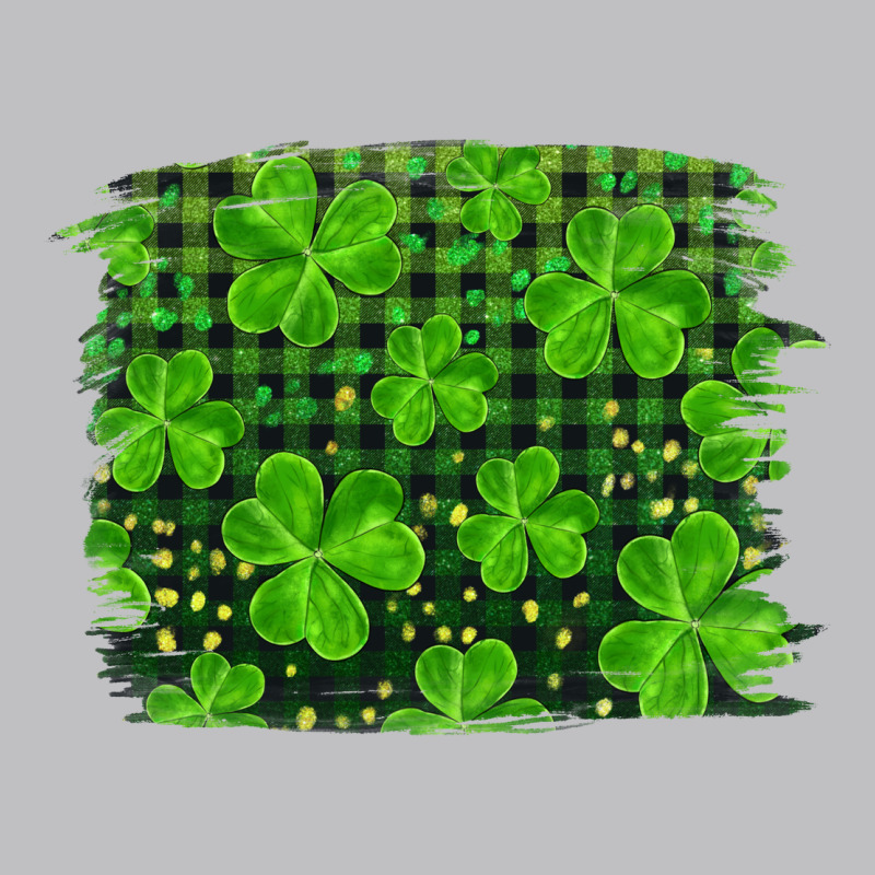 St Patrick's Day Shamrock And Plaid Distressed Background Classic Tee by RanaPortraitStore | Teevron