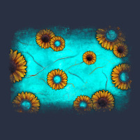 Turquoise Gemstone Sunflower Background Heavyweight Sweatshirt | Teevron