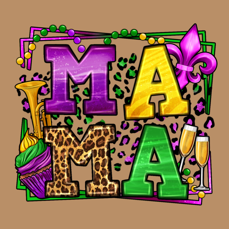 Mardi Gras Leopard Frame Mama Mother's Day Vintage Hoodie by LillyAllenDesigns | Teevron