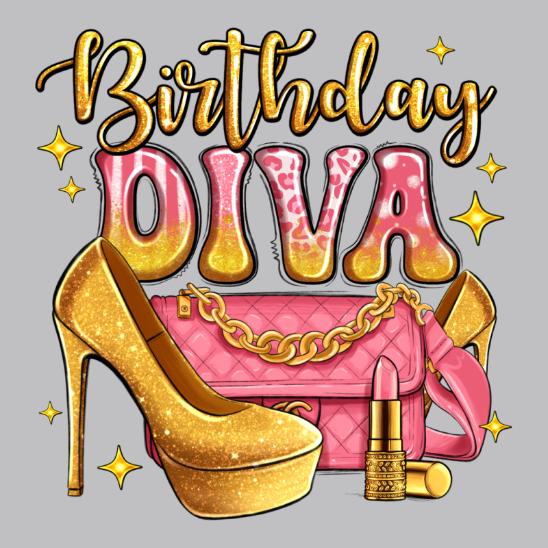 Birthday Diva Pink And Gold Glitter Long Sleeve Tee by LillyAllenDesigns | Teevron