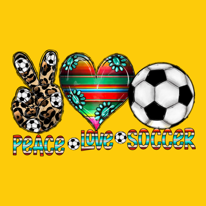 Peace Love Soccer Premium Hoodie by CowhideDigitalArt | Teevron