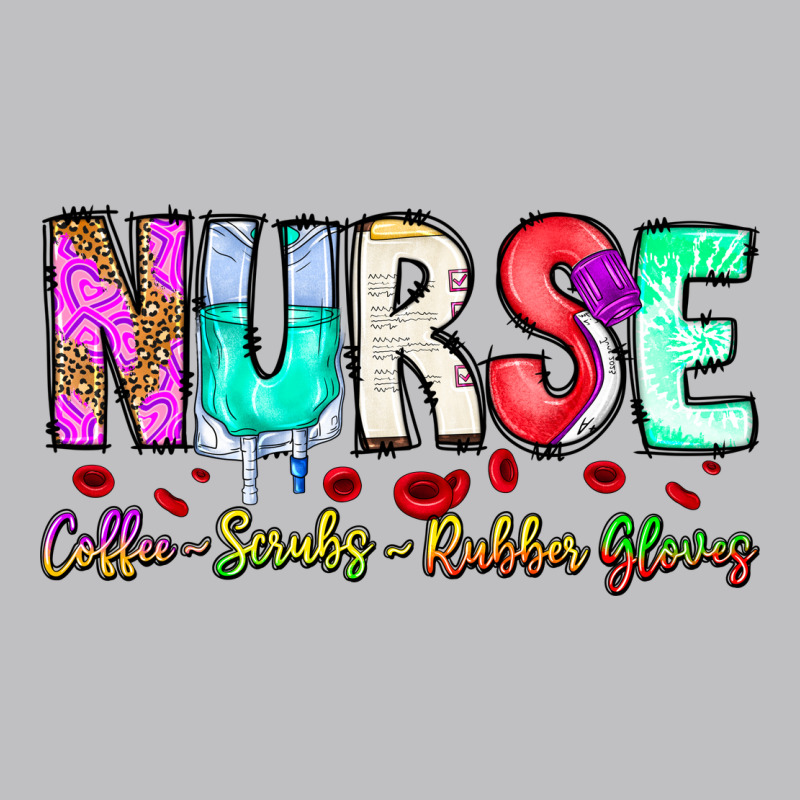 Nurse Coffee Scrubs Rubber Gloves Long Sleeve Tee by CowhideDigitalArt | Teevron