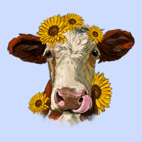 Hereford Cattle Sunflowers Heifer Urban Heavy Tee | Teevron