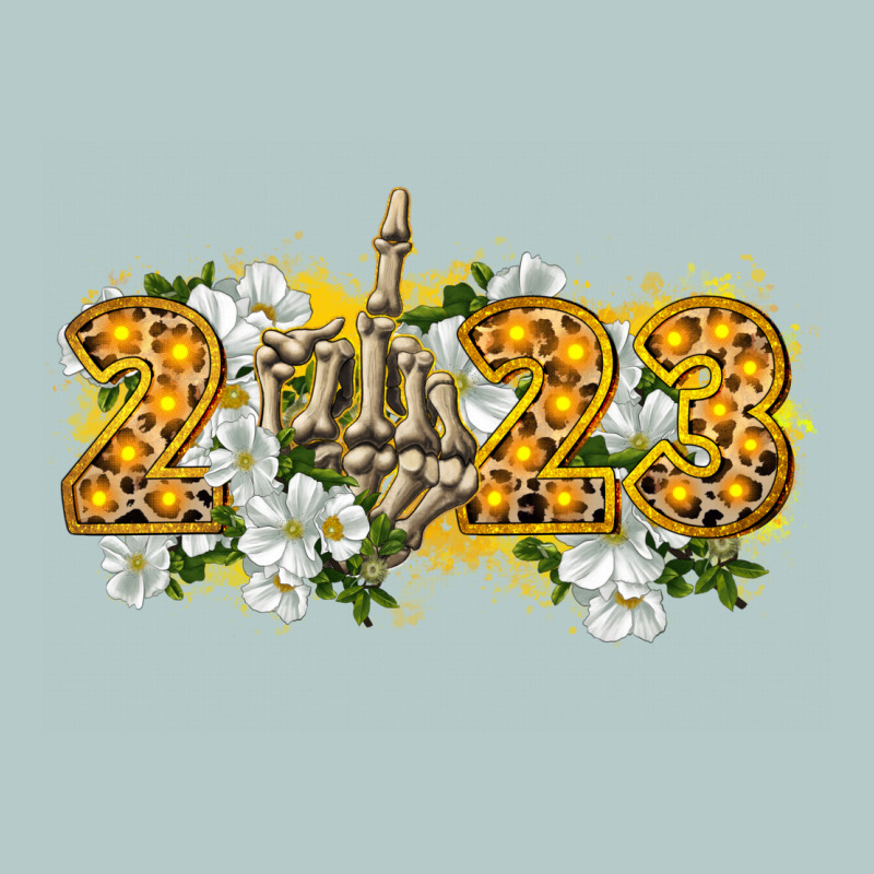 2023 Skeleton Middle Finger New Year Heavy Core Tee by CowGirlArtShop | Teevron