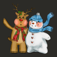 Christmas Reindeer Snowman Heavy Core Tee | Teevron