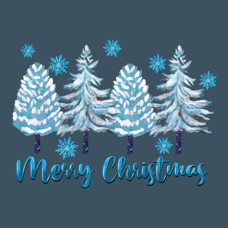 Merry Christmas Blue Trees Urban Heavy Tee by FaDigitalArtStudio | Teevron