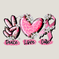 Peace Love Cure Breast Cancer Heavy Core Tee | Teevron