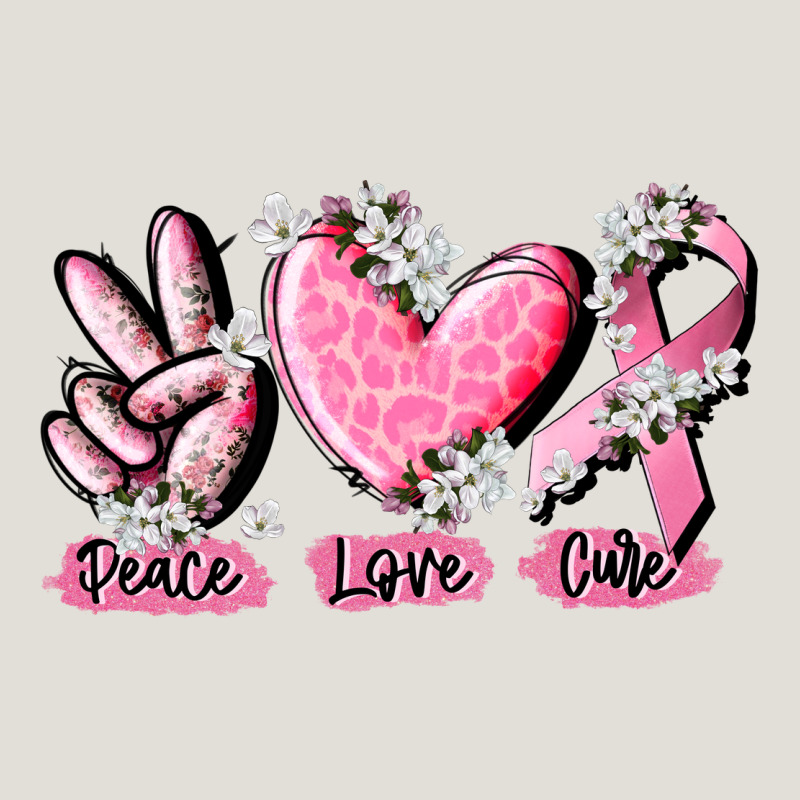 Peace Love Cure Breast Cancer Heavy Core Tee by CowGirlArtShop | Teevron