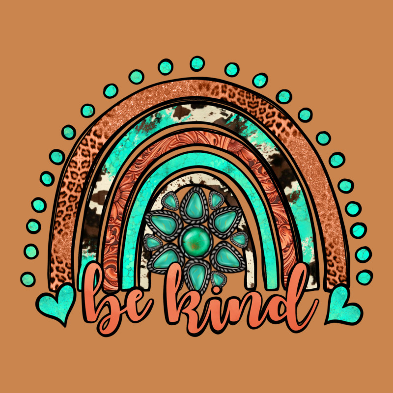 Be Kind Western Turquoise Rainbow Heavyweight Hoodie by JahusDesignShop | Teevron