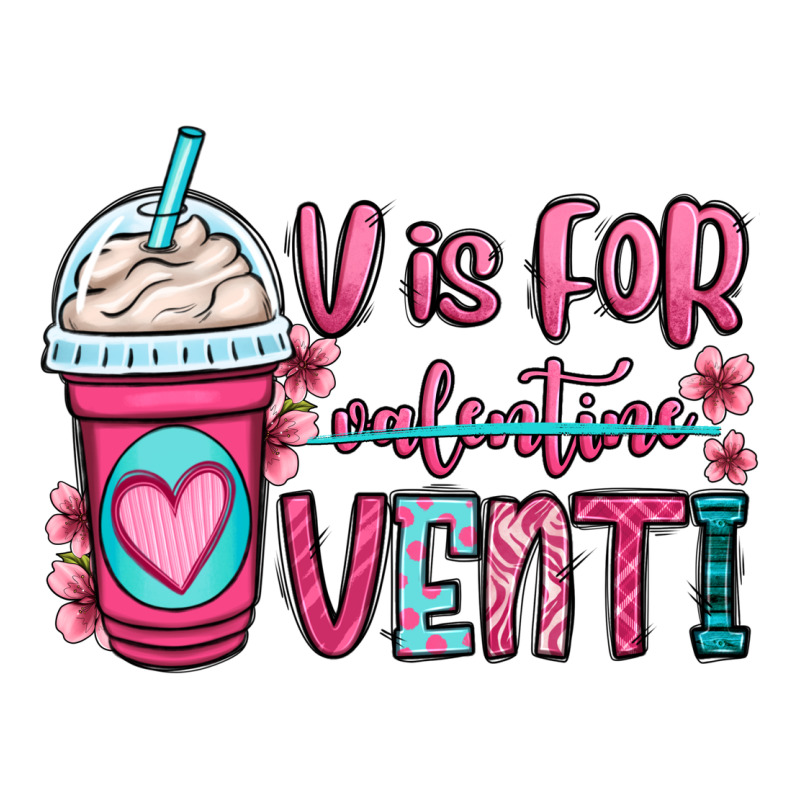 V Is For Valentine Venti Coffee Cup Premium Tee by OliviaCreatesArt | Teevron