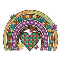 autism awareness heart leopard rainbow | Teevron