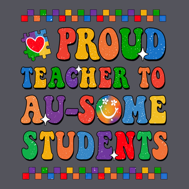 Proud Teacher To Au-some Student Vintage Hoodie by CowhideDigitalArt | Teevron