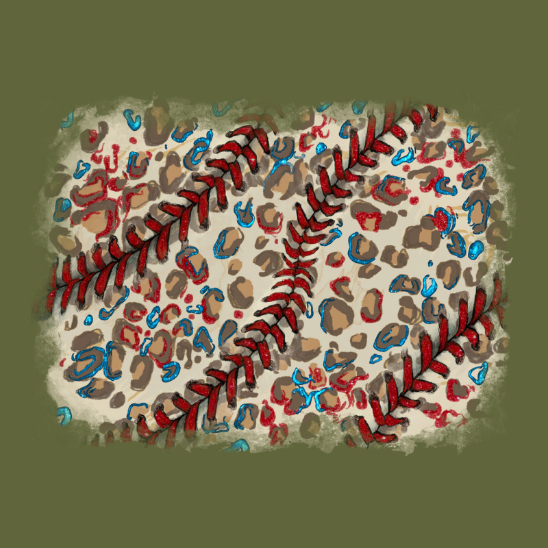 Baseball Leopard Glitter Background Classic Tee by HowdyJamesFarm | Teevron
