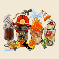 Firefighter Coffee Cups Ladies Tee | Teevron