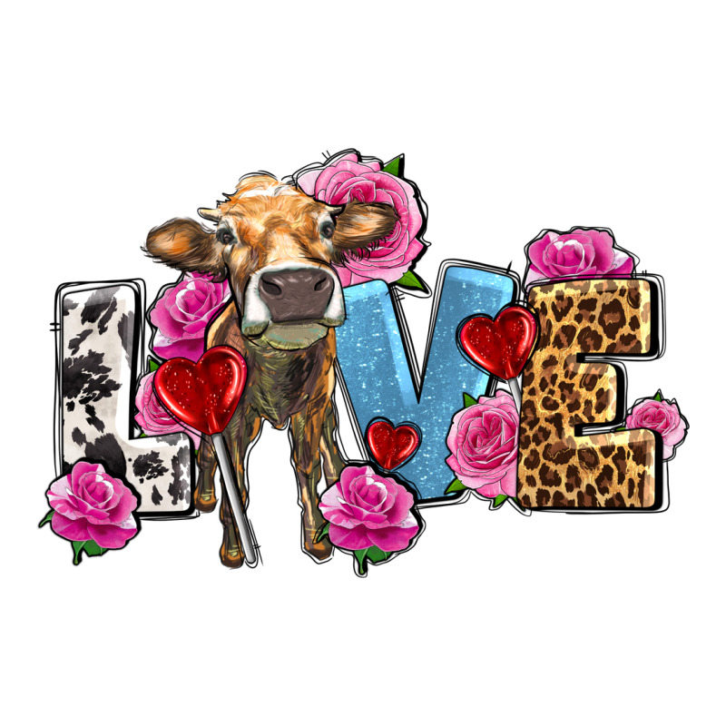 Love With Cow Olivia Premium Tee by OliviaCreatesArt | Teevron