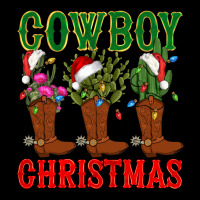 Cowboy Christmas Boots Cactus Heavy Core Tee | Teevron