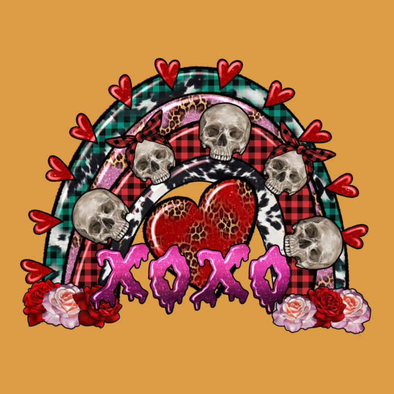 Skull Xoxo Rainbow Valentine's Day Urban Heavy Tee by FaDigitalArtStudio | Teevron