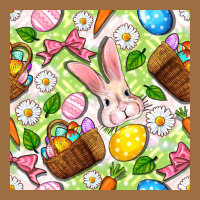 Easter Hamper With Bunny Seamless Pattern Vintage Tee | Teevron