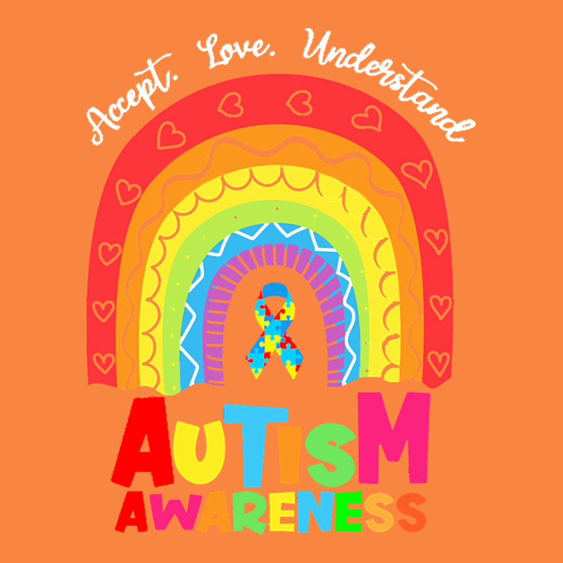 Autism Awareness Month T  Shirt Autism Awareness Rainbow Accept Unders Premium Sweatshirt by DesignPulse | Teevron
