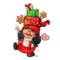 cute christmas girl gnome | Teevron