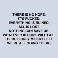 There Is No Hope Its Fucked Everything Is Ruined Premium Sweatshirt | Teevron