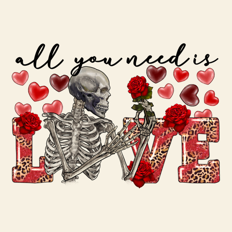 Skeleton All You Need Is Love Vintage Tee by FaDigitalArtStudio | Teevron