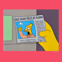 The Simpsons Old Man Yells At Cloud Newspaper V1 Premium Sweatshirt | Teevron