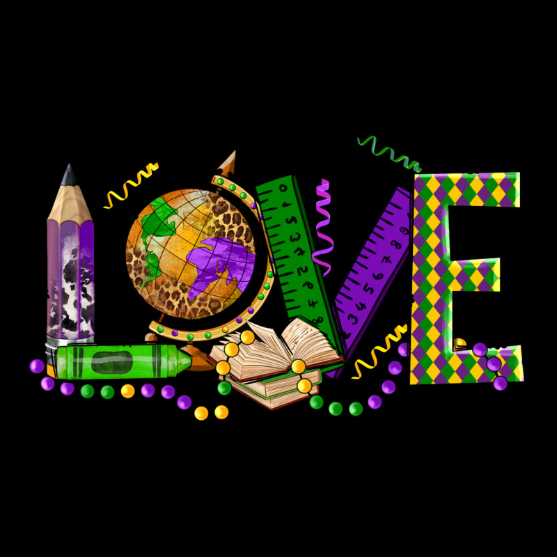Love Teacher Mardi Gras Premium Tee by OliviaCreatesArt | Teevron