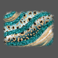 Turquoise Glitter Background Zipper Hoodie | Teevron