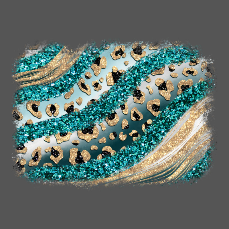 Turquoise Glitter Background Zipper Hoodie by JahusDesignShop | Teevron