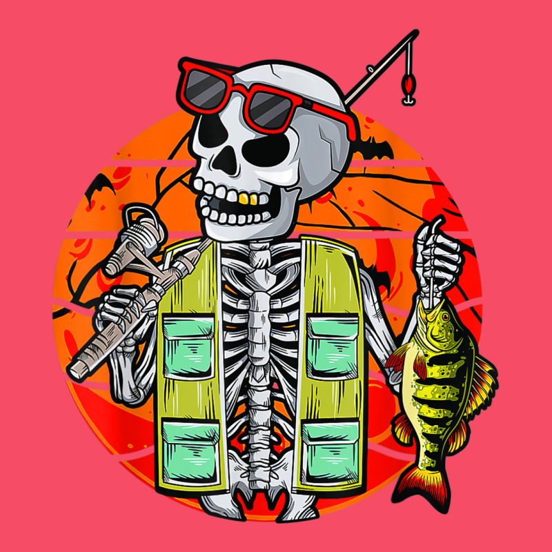 Skeleton Fishing Lover Moon Halloween Costume Fish Premium Sweatshirt by Craftify | Teevron