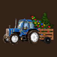 Blue Christmas Tractor Heavy Core Tee | Teevron