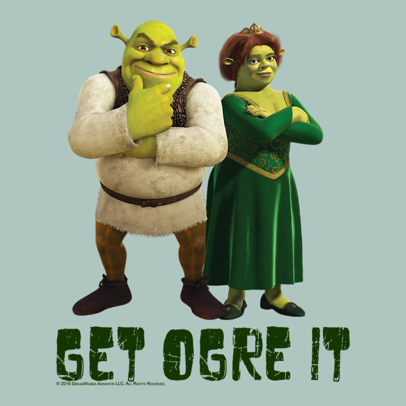Shrek Fiona & Shrek Get Ogre It Text Poster Premium Sweatshirt by InspiraDesign | Teevron