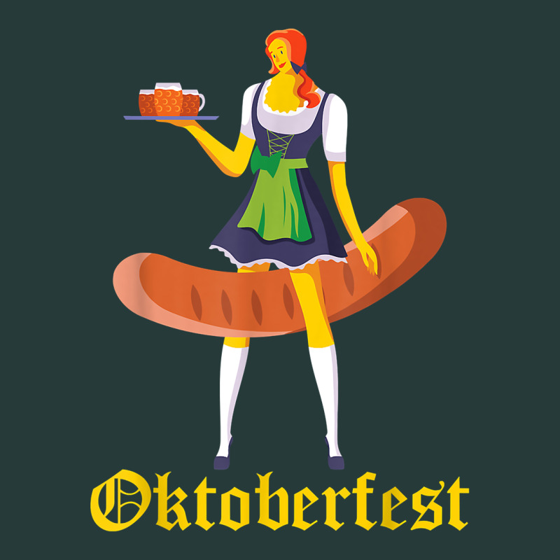 Barmaid Oktoberfest Funny German Woman Dirndl Bratwurst T Shirt Premium Sweatshirt by InspiraDesign | Teevron