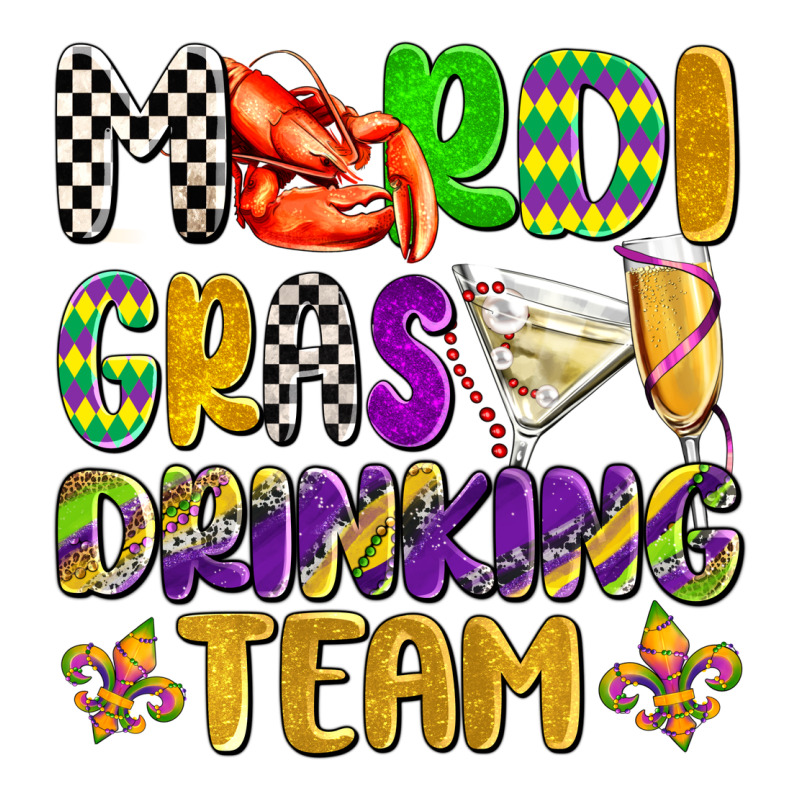 Mardi Gras Drinking Team With Glasses Olivia Premium Tee by OliviaCreatesArt | Teevron