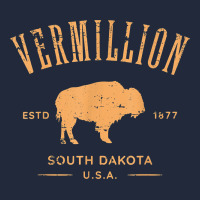 Vermillion South Dakota Bison Distressed Design T Shirt Premium Sweatshirt | Teevron