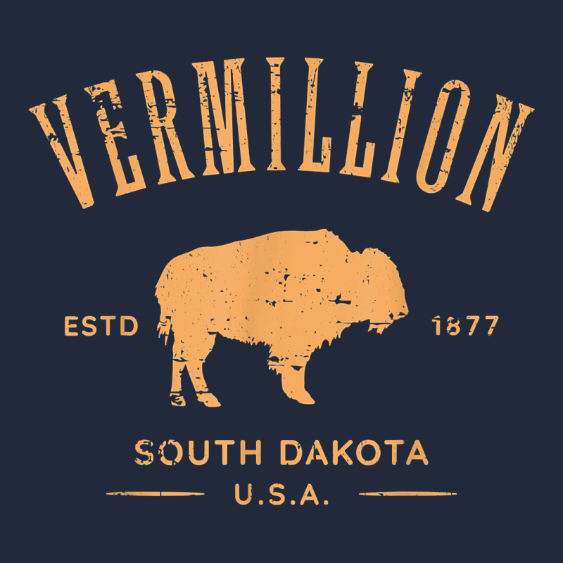 Vermillion South Dakota Bison Distressed Design T Shirt Premium Sweatshirt by StudioElite | Teevron