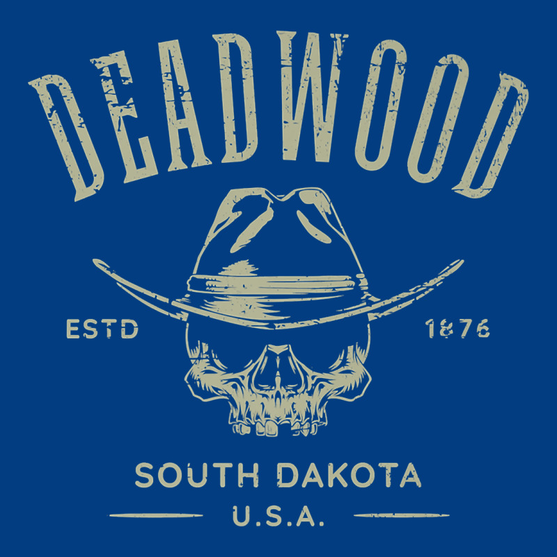 Deadwood South Dakota Usa Distressed Skull Design Souvenir Premium T S Premium Sweatshirt by StudioElite | Teevron