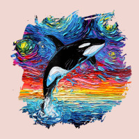 Orca Killer Whale Starry Night Impressionist Dog Art By Aja Premium Sweatshirt | Teevron