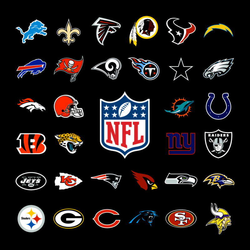 American Football Team Collage    Wall Art Premium Sweatshirt by PixelFlow | Teevron