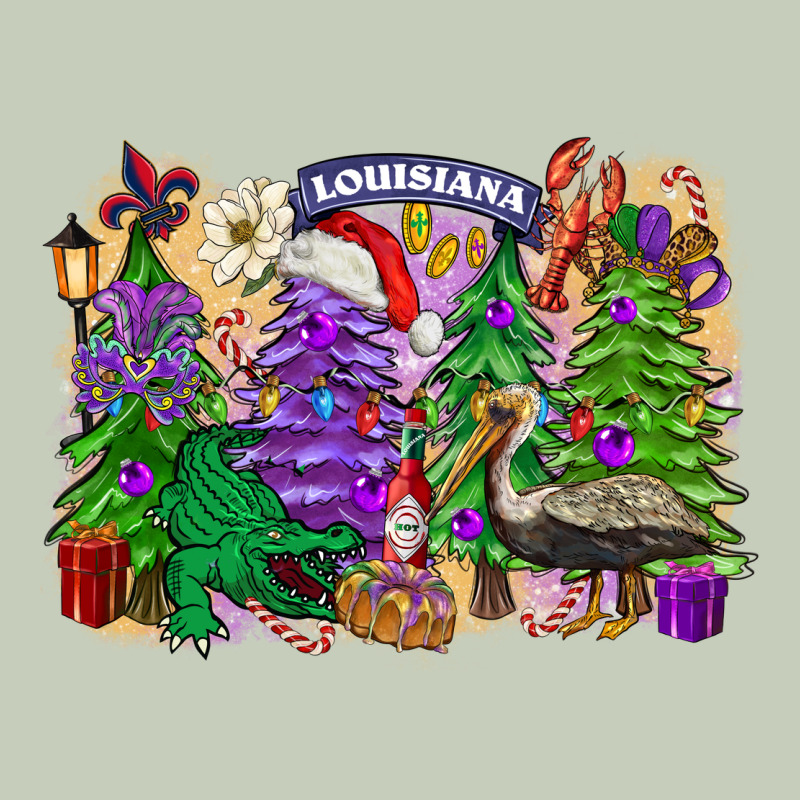 Christmas Louisiana Mardi Gras Trees Ladies Tee by FaDigitalArtStudio | Teevron