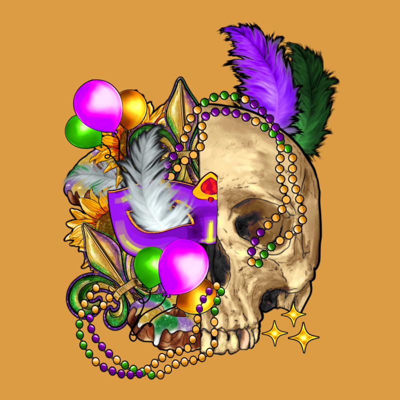 Mardi Gras Skull Urban Heavy Tee by FaDigitalArtStudio | Teevron